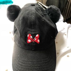 Torrid Minnie Mouse baseball cap w/ Pom Pom ears